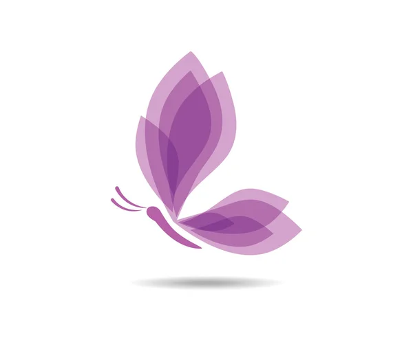 Schöne anmutige majestätische bunte Schmetterling Vektor-Logo-Design — Stockvektor