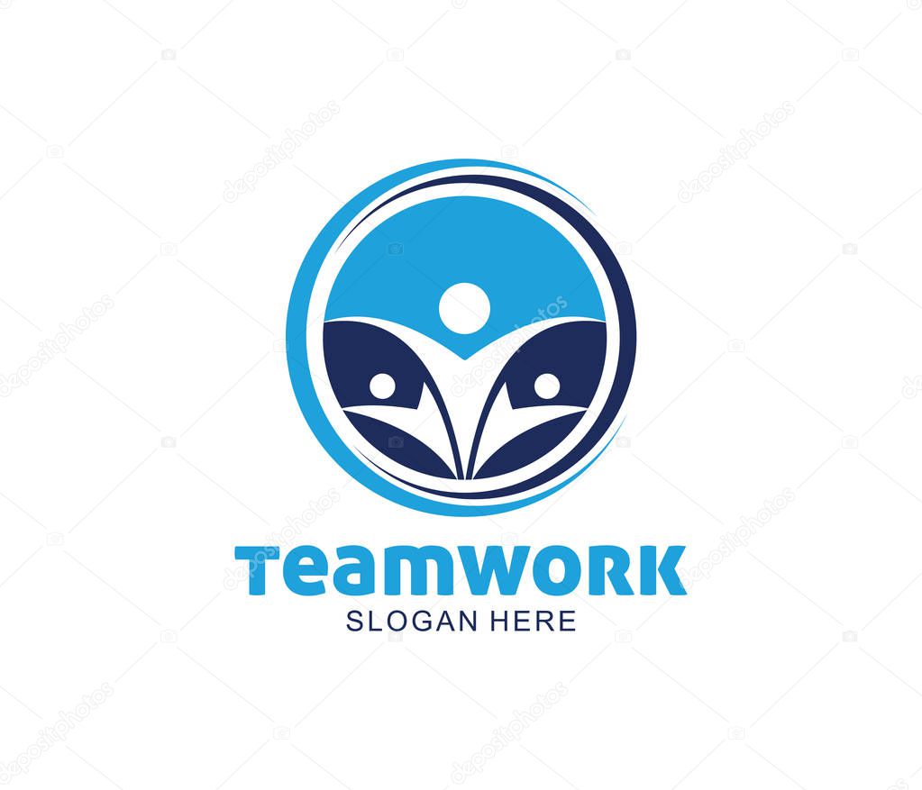 Vector logo design for children schooling, community organization, sport competition, partnership solidarity family, leadership cooperation, child adoption orphanage, training camp.