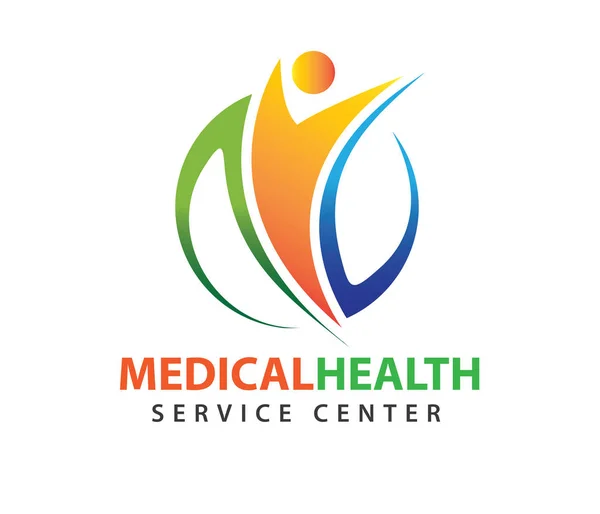 Projeto do logotipo do vetor para cuidados de saúde, médico da clínica saudável da família, centro de bem-estar, farmácia, clínica médica , — Vetor de Stock