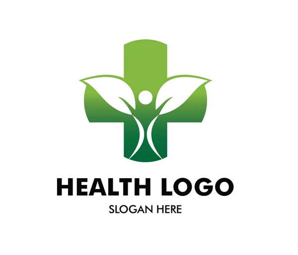 Vektor logo tervezés az egészségügyi ellátás, családi egészséges Klinika orvos, wellness-központ, drogéria, orvosi rendelő, — Stock Vector