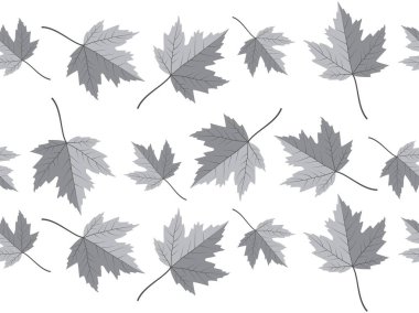 gri akçaağaç yaprağı vektör Dikişsiz desen duvar kağıdı, arka plan, kapak, tebrik kartı, kumaş Tekstil