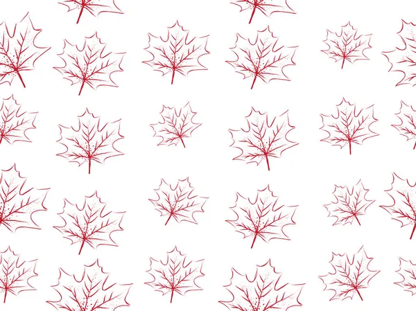 Rojo hoja de arce vector patrón sin costura para el fondo de pantalla, fondo, cubierta, tarjeta de felicitación, tela textil — Archivo Imágenes Vectoriales