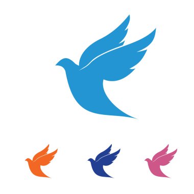 Barış ve insanlık vektör logo tasarım sembolü güvercin