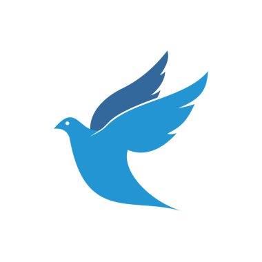 Barış ve insanlık vektör logo tasarım sembolü güvercin