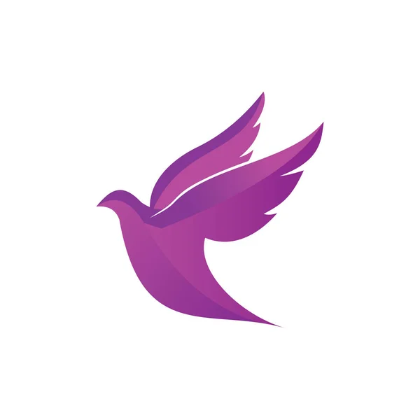 Paloma vector logotipo diseño símbolo de la paz y la humanidad — Archivo Imágenes Vectoriales