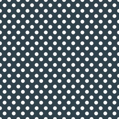 Beyaz puantiyeli koyu arka plan vektör seamless modeli üzerinde