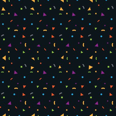 renkli parlak koyu arka plan vektör seamless modeli üzerinde yayılmış