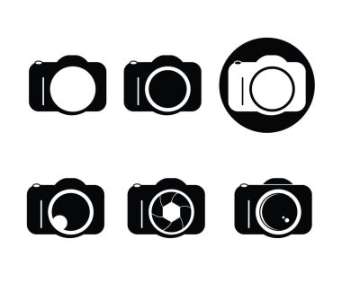 fotoğraf kamera simgesi logo vektör tasarımı