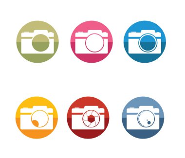fotoğraf kamera simgesi logo vektör tasarımı