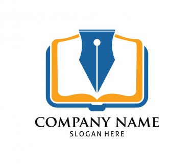 Eğitim kitap mağaza mağaza vektör logo tasarım öğrenme akıllı