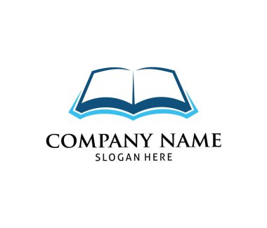 Eğitim kitap mağaza mağaza vektör logo tasarım öğrenme akıllı
