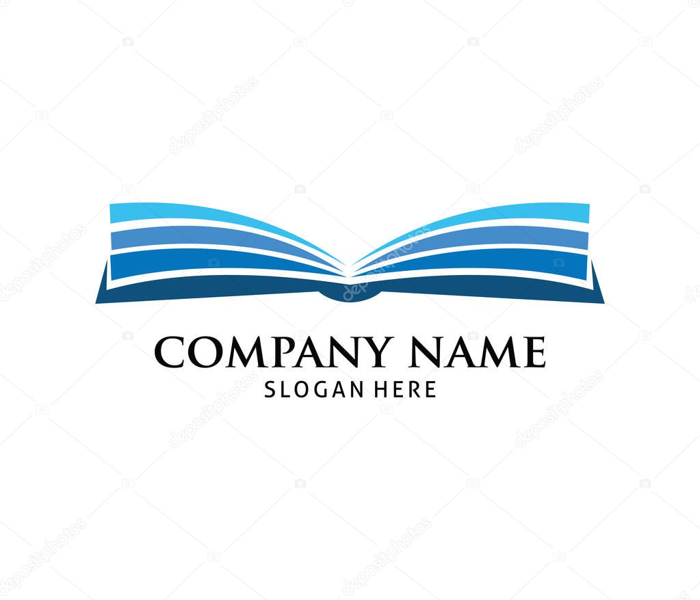 Smart learning education book shop store vector logo design template