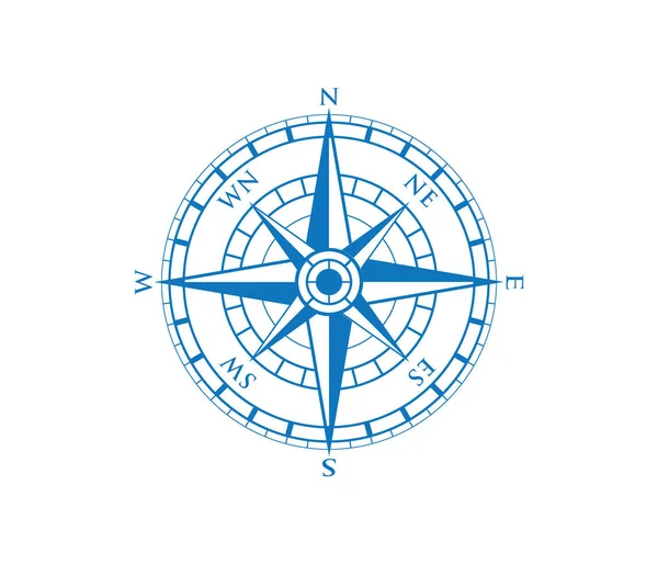 Boussole rose des vents voyage aventure direction navigation vectoriel logo conception — Image vectorielle