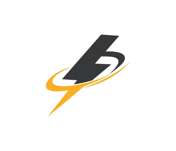 Fast lightning power electricity vector logo design — Stock Vector