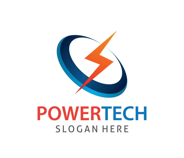 Gelişmiş kalkan enerji güç elektrik vektör logo tasarımı — Stok Vektör