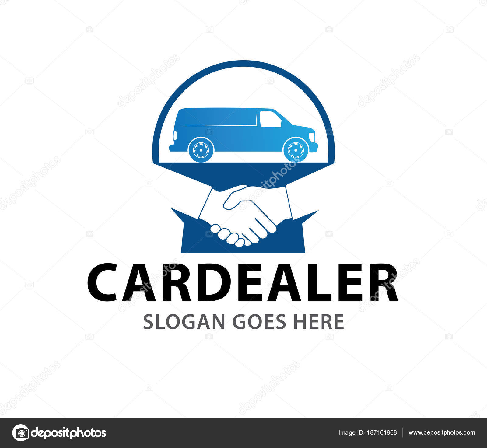 Car Rental Dealer Service Vector Logo Design Stock Vector