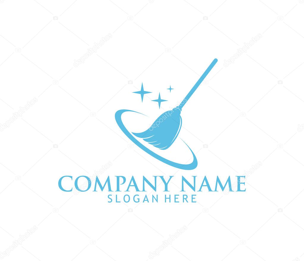Professional cleaning washing service household maintenance vector logo design
