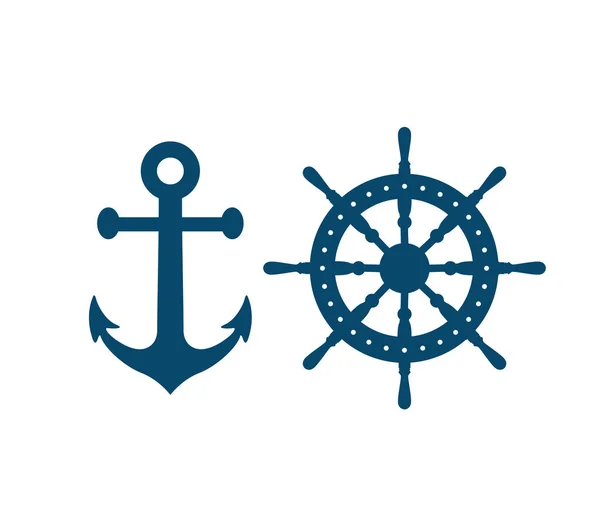 Nautische Marine Kreuzfahrt Vektor Logo Design — Stockvektor