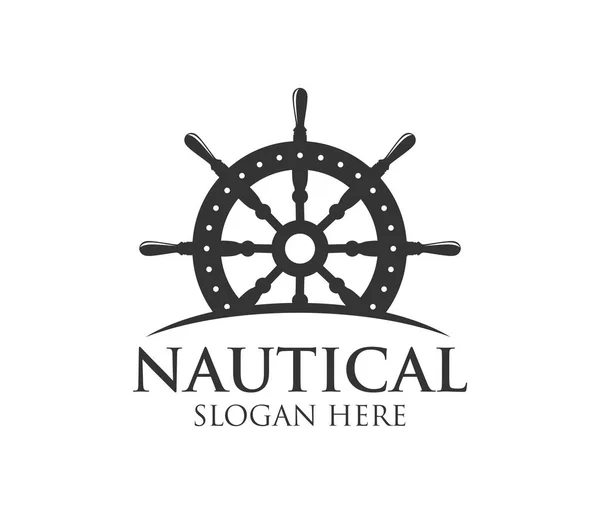 Projeto do logotipo do vetor de cruzeiro marinha náutica —  Vetores de Stock