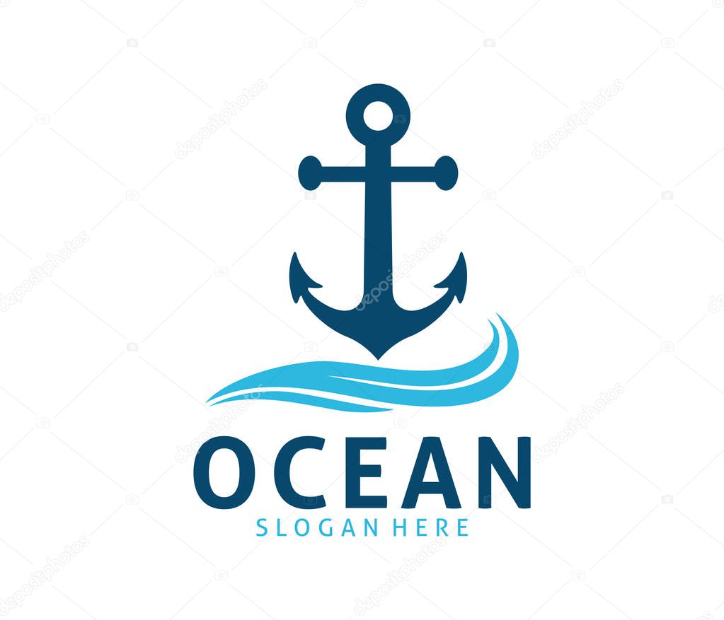 Nautical navy cruise vector logo design