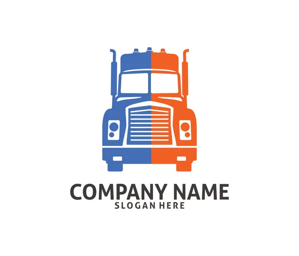 Modèle de conception de logo vectoriel de livraison expédition cargo logistique camion — Image vectorielle