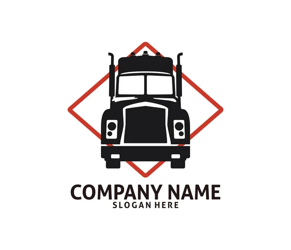Modèle de conception de logo vectoriel de livraison expédition cargo logistique camion — Image vectorielle
