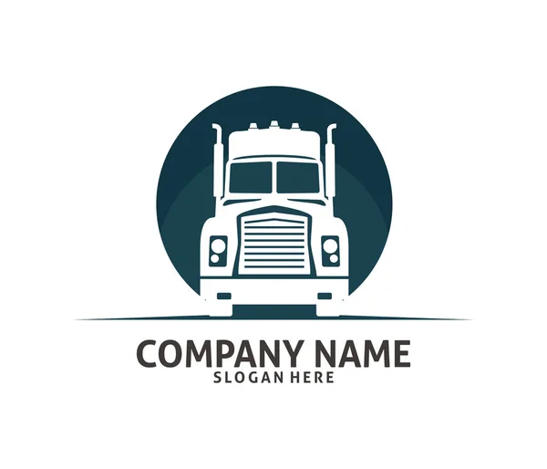 Modèle de conception de logo vectoriel de livraison expédition cargo logistique camion — Image vectorielle