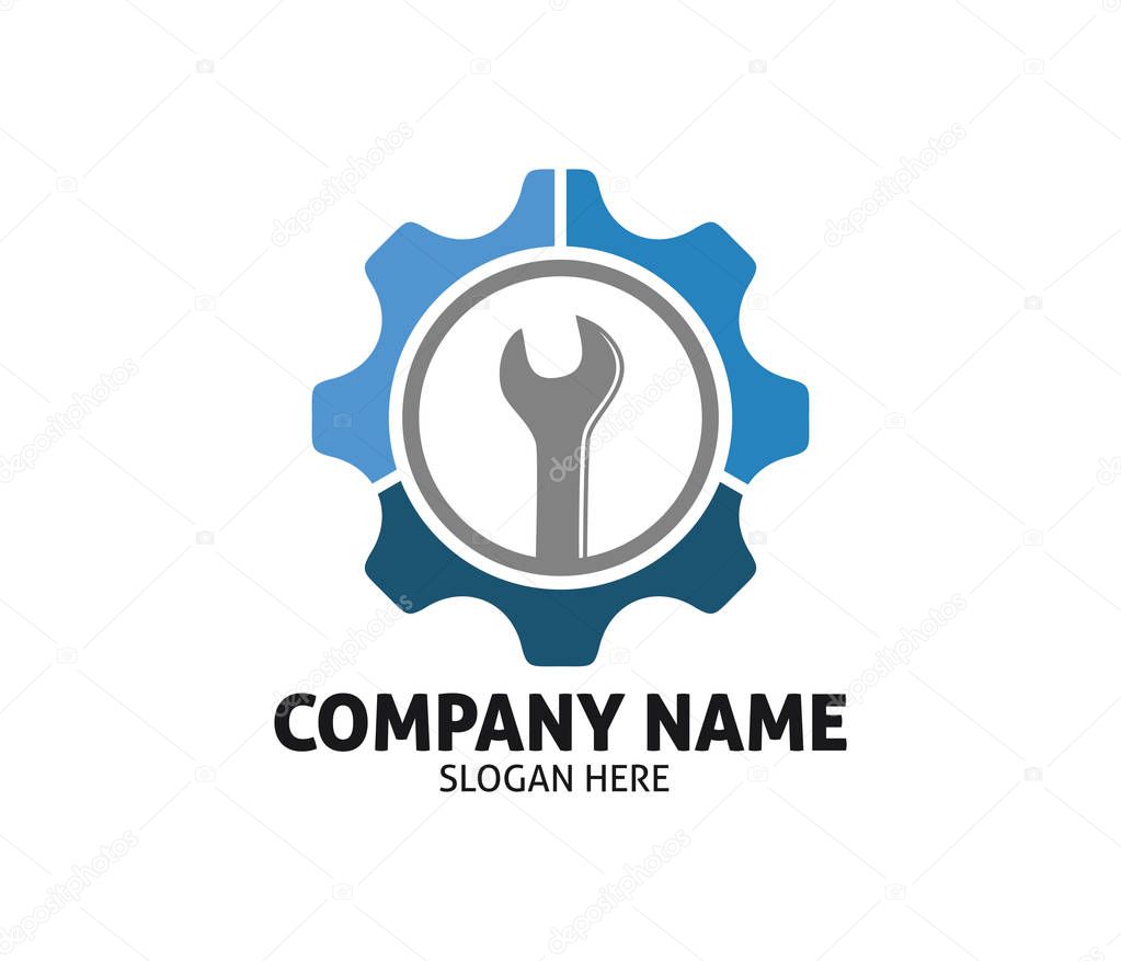 car auto care dealer repair service vector logo design