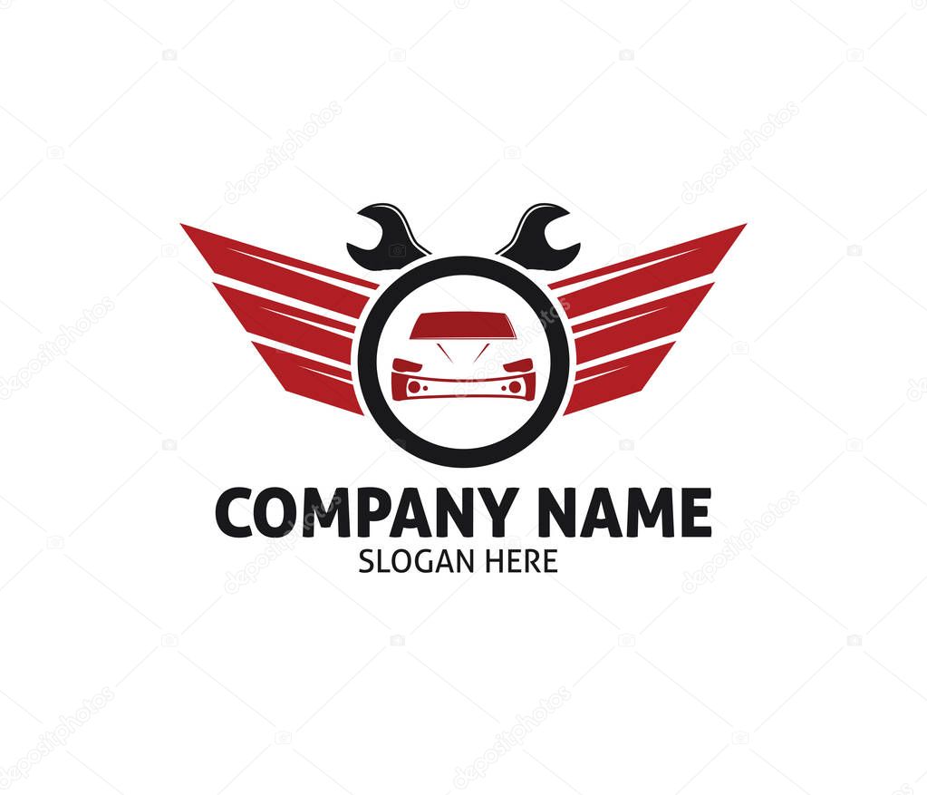 Car auto care dealer repair service vector logo design template
