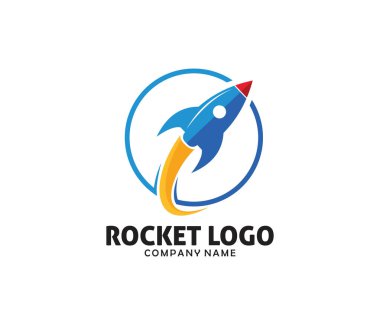 Roket geliştirme teknolojisi vektör logosu tasarlanıyor