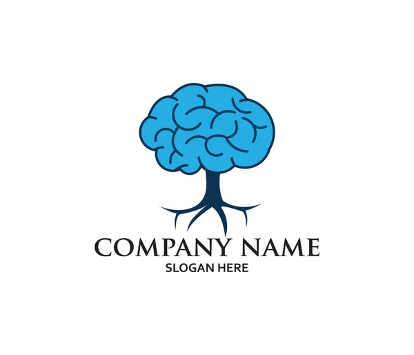 Creative brain smart matrix neuron system illustration vector logo design — стоковый вектор