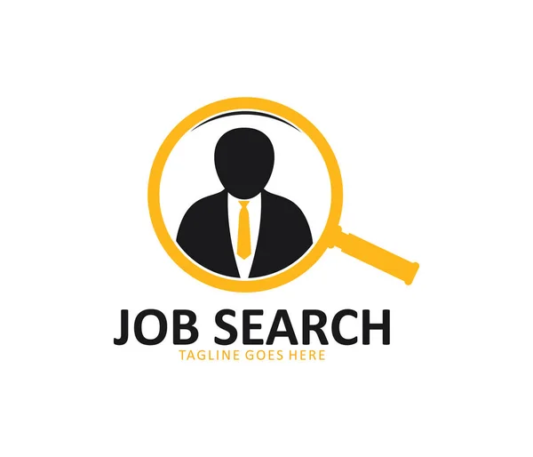 Trabajo vacante búsqueda de trabajo vector logo diseño — Vector de stock