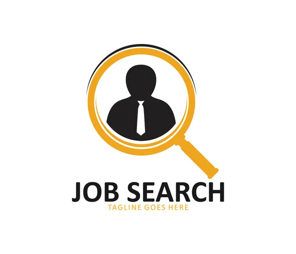 Job vacancy work search vector logo design — Stock Vector