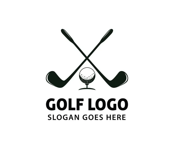 Гольф спорт поле співтовариство чемпіонат ліги векторний дизайн логотипу — стоковий вектор