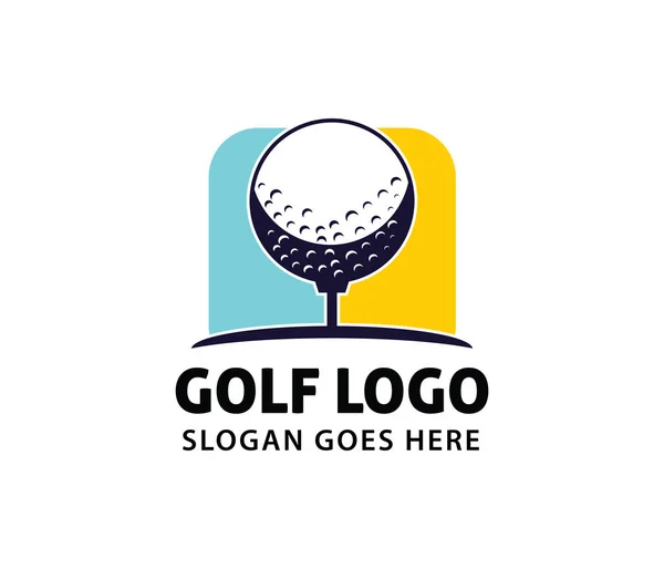 Дизайн векторного логотипа поля для гольфа — стоковый вектор