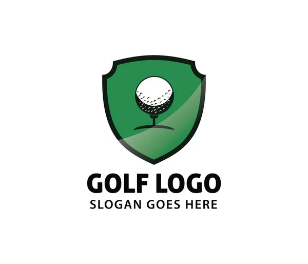 Дизайн векторного логотипа поля для гольфа — стоковый вектор