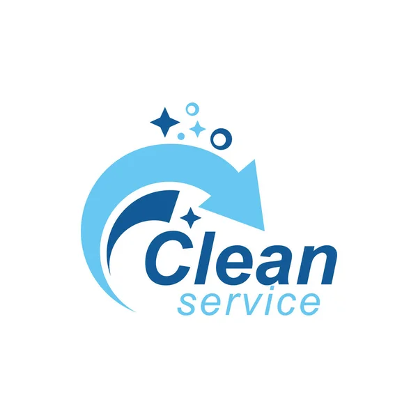Conception de logo de vecteur de service de lavage et de nettoyage de pression d'eau — Image vectorielle