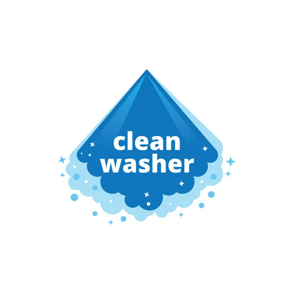 Pressão de água lavagem e limpeza serviço vetor logotipo design —  Vetores de Stock