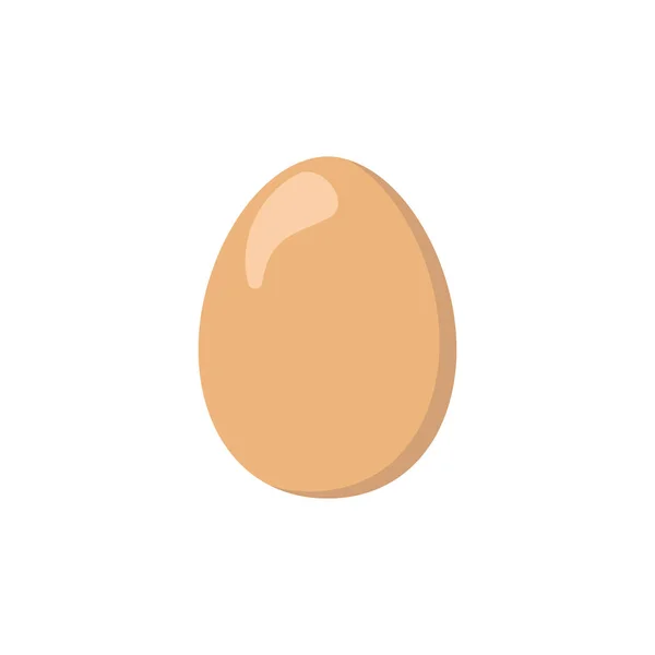 Велике стояче коричневе яйце Векторна ілюстрація дизайну логотипу — стоковий вектор