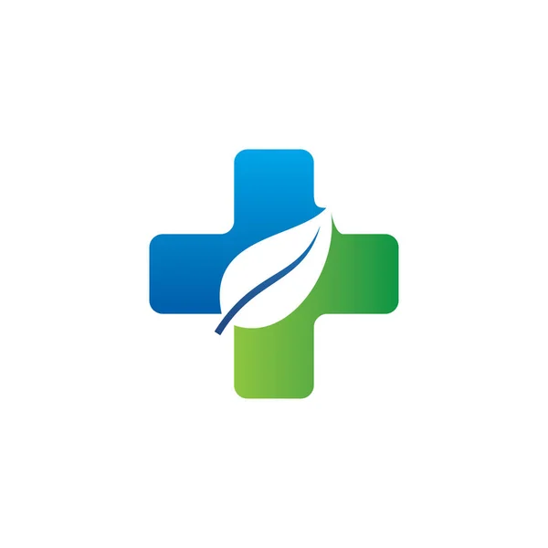 Medical healthcare healing method cross sign vector logo design — Stock Vector