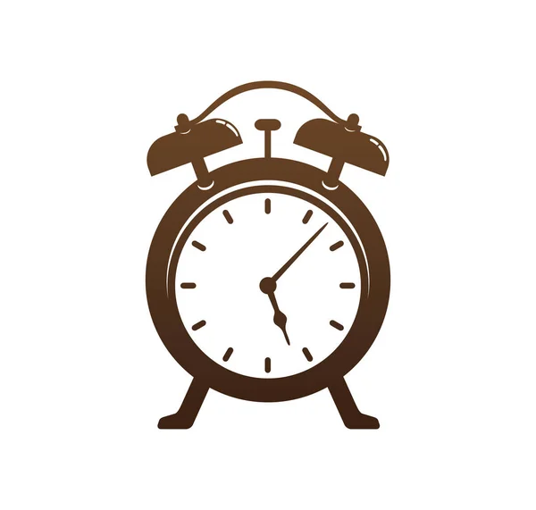 アナログとデジタル目覚まし時計のベクトルロゴデザインイラスト — ストックベクタ