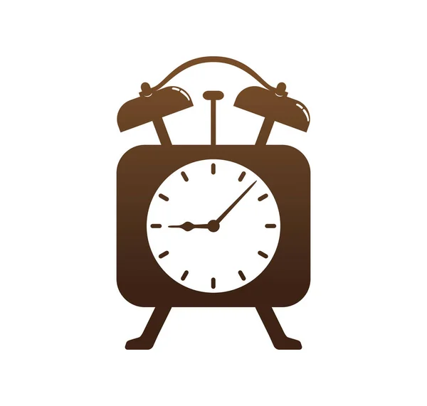 Analog ve dijital alarmlı saat vektör logosu çizimi — Stok Vektör