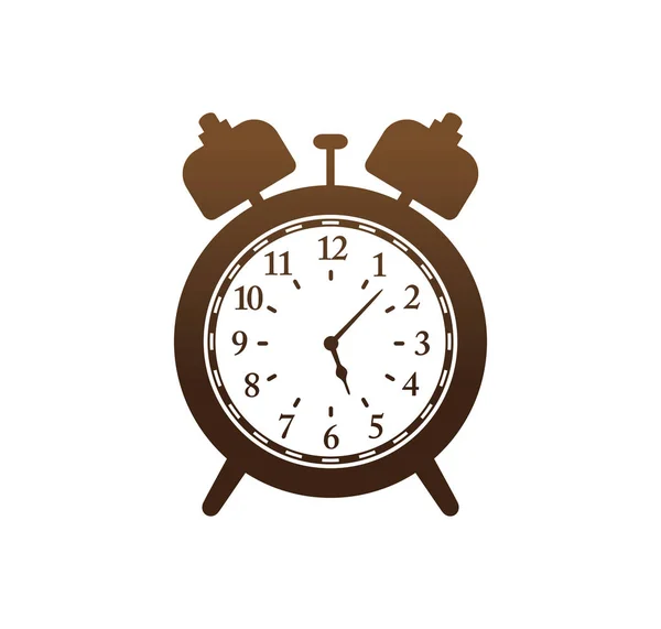 Reloj de alarma analógico y digital vector logotipo diseño ilustración — Vector de stock