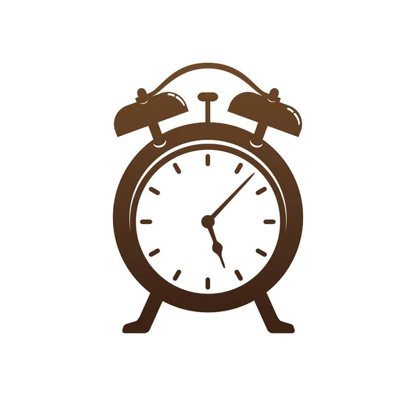 Analog ve dijital alarmlı saat vektör logosu çizimi — Stok Vektör