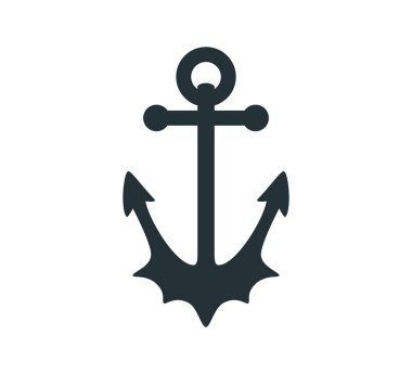 logo ve illüstrasyon için gemi çapa vektör grafik tasarımı