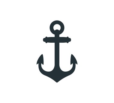 logo ve illüstrasyon için gemi çapa vektör grafik tasarımı