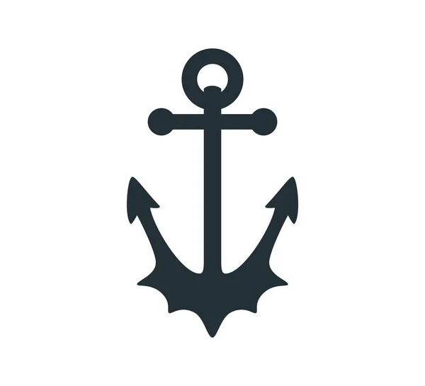 Schiffsanker-Vektor-Grafikdesign für Logo und Illustration — Stockvektor