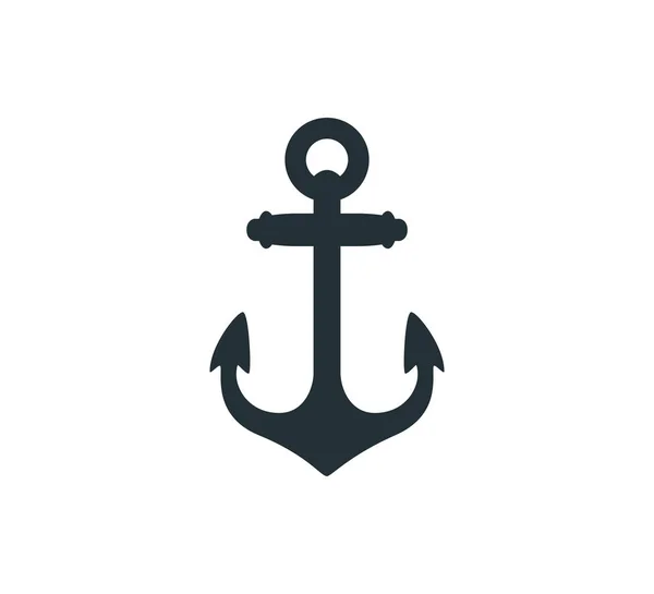 Vektorový grafický návrh kotvy lodi pro logo a ilustraci — Stockový vektor