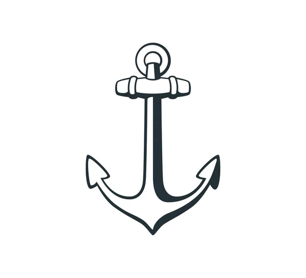 Scheepsanker vector grafisch ontwerp voor logo en illustratie — Stockvector