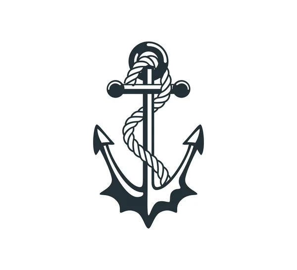 Kotva lodi s lanovým vektorem grafický design pro logo a ilustraci — Stockový vektor